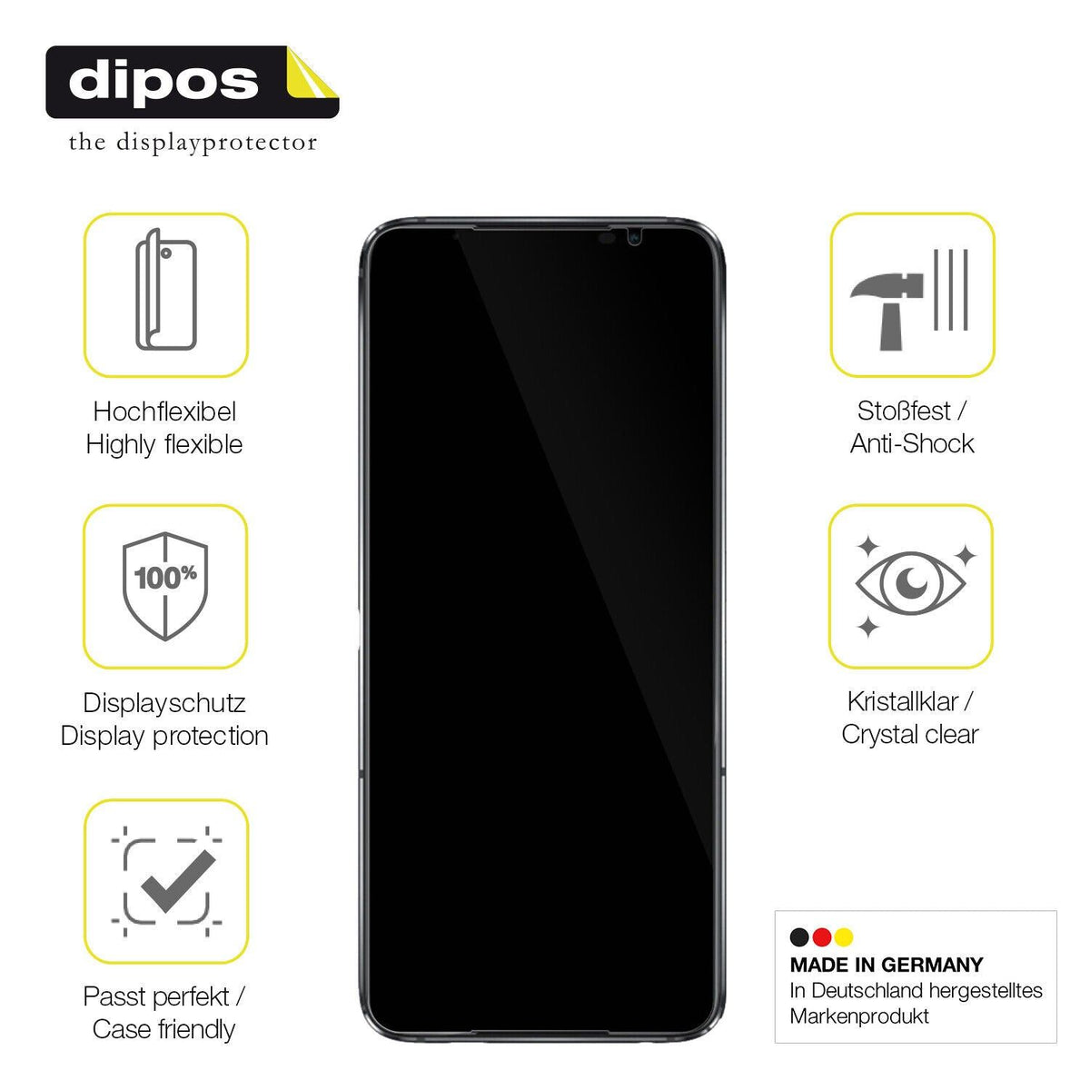 1x 3D Full Cover Schutzfolie für ASUS ROG Phone 6D