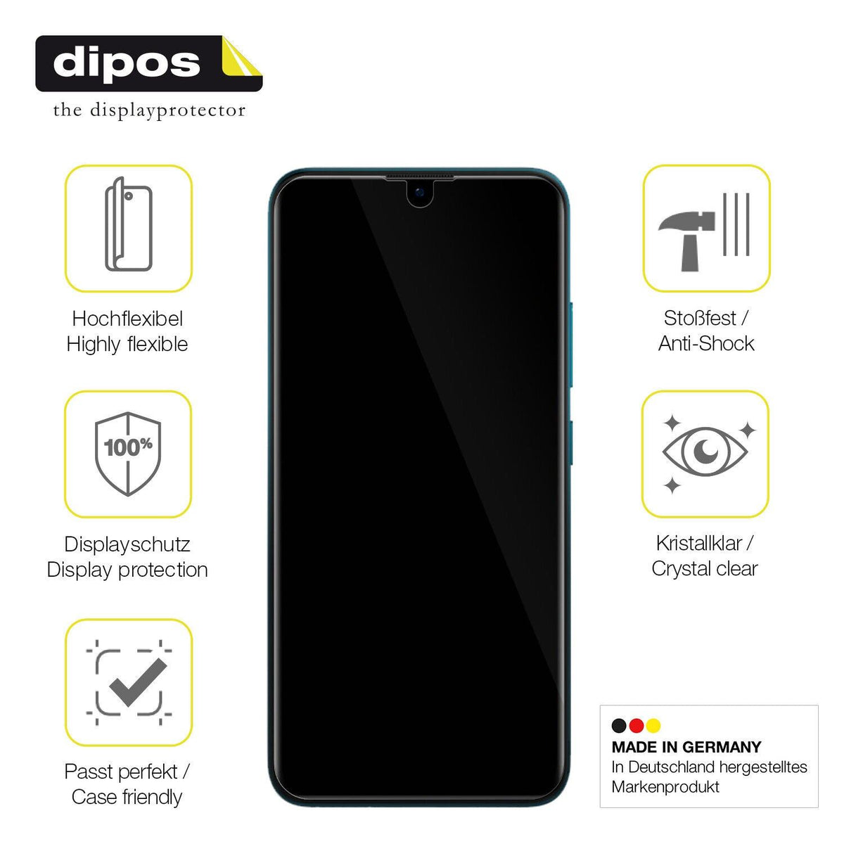 1x 3D Full Cover Schutzfolie für itel S15 Pro