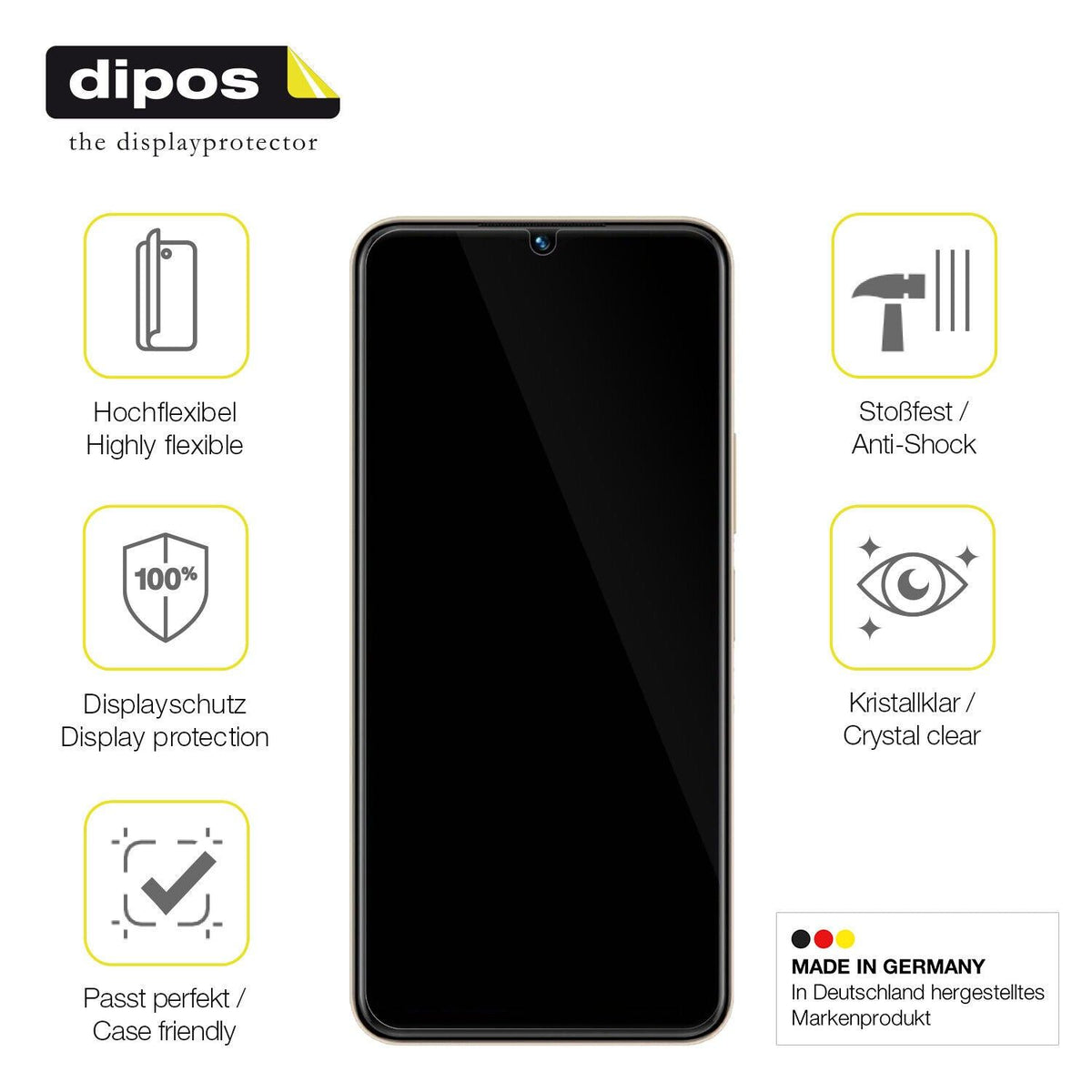 1x 3D Full Cover Schutzfolie für VIVO Y35 5G