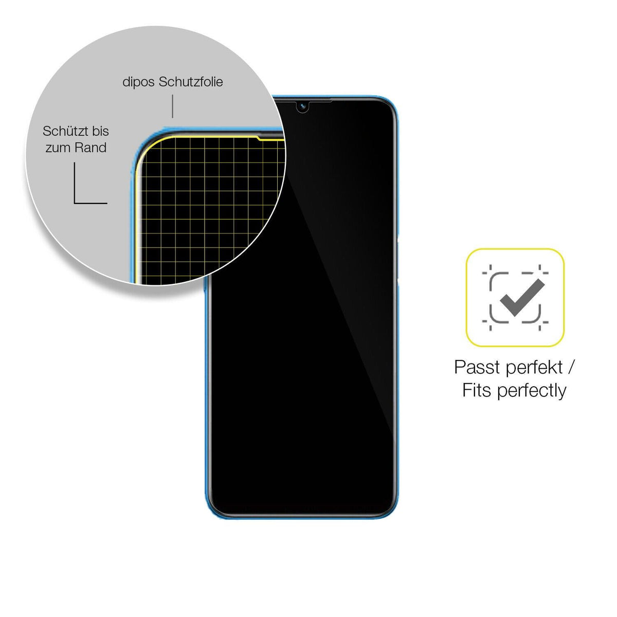 1x 3D Full Cover Schutzfolie für Realme V11S