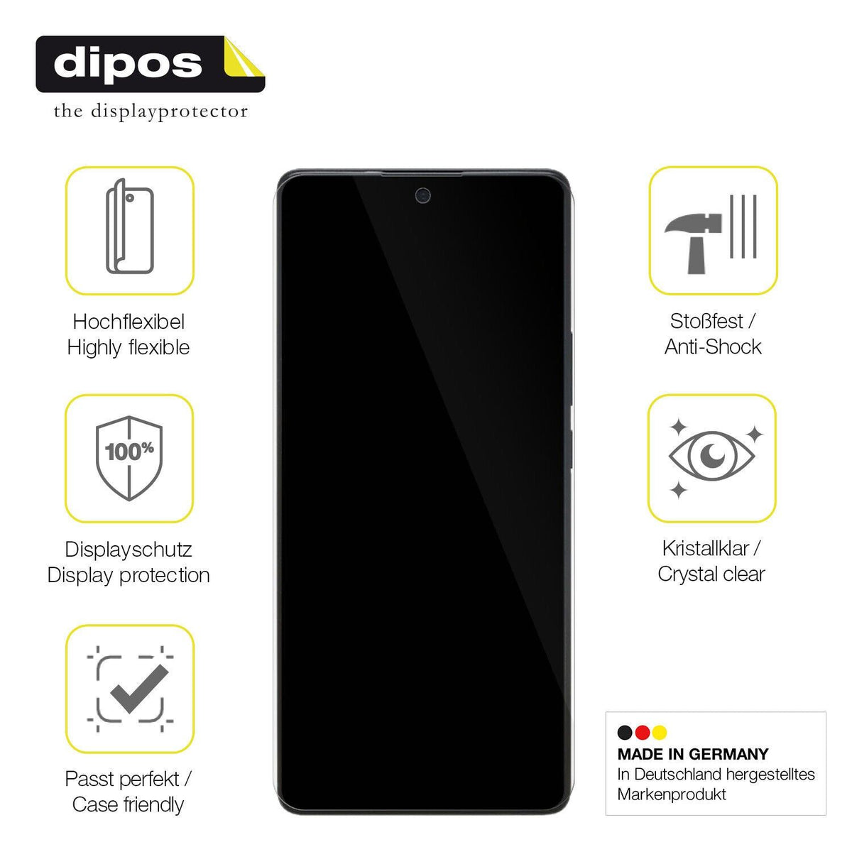 1x 3D Full Cover Schutzfolie für Vivo X80 Pro