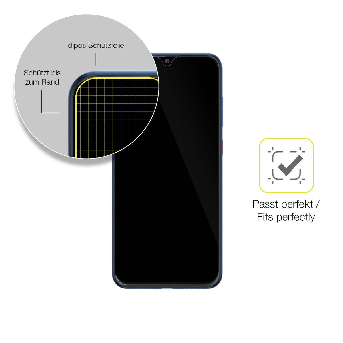 1x 3D Full Cover Schutzfolie für Walton Primo RX7