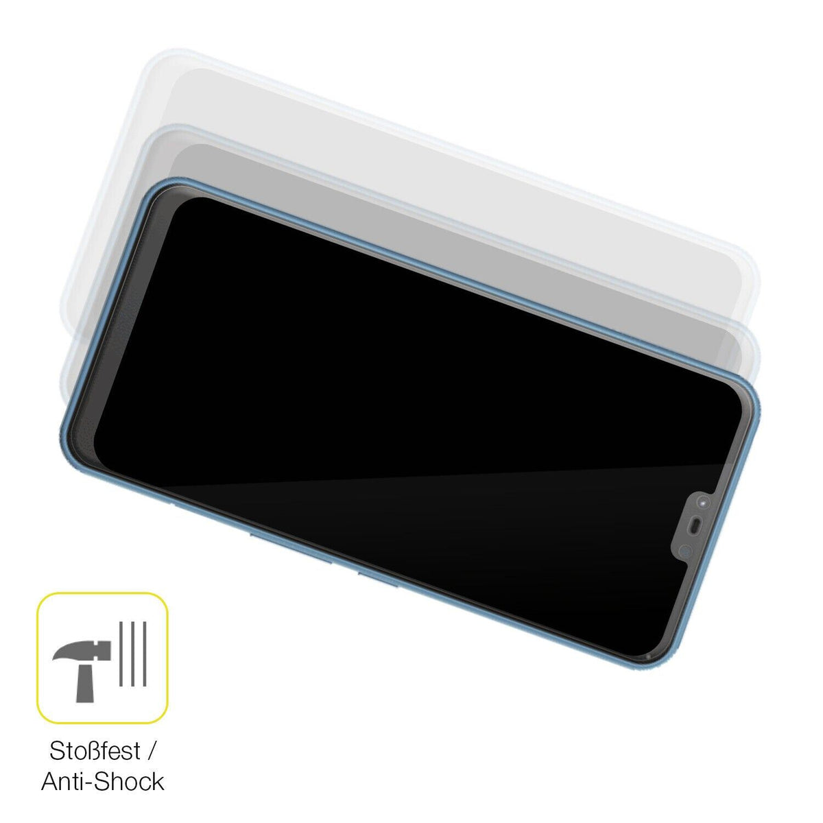1x 3D Full Cover Schutzfolie für Fujitsu Arrows J