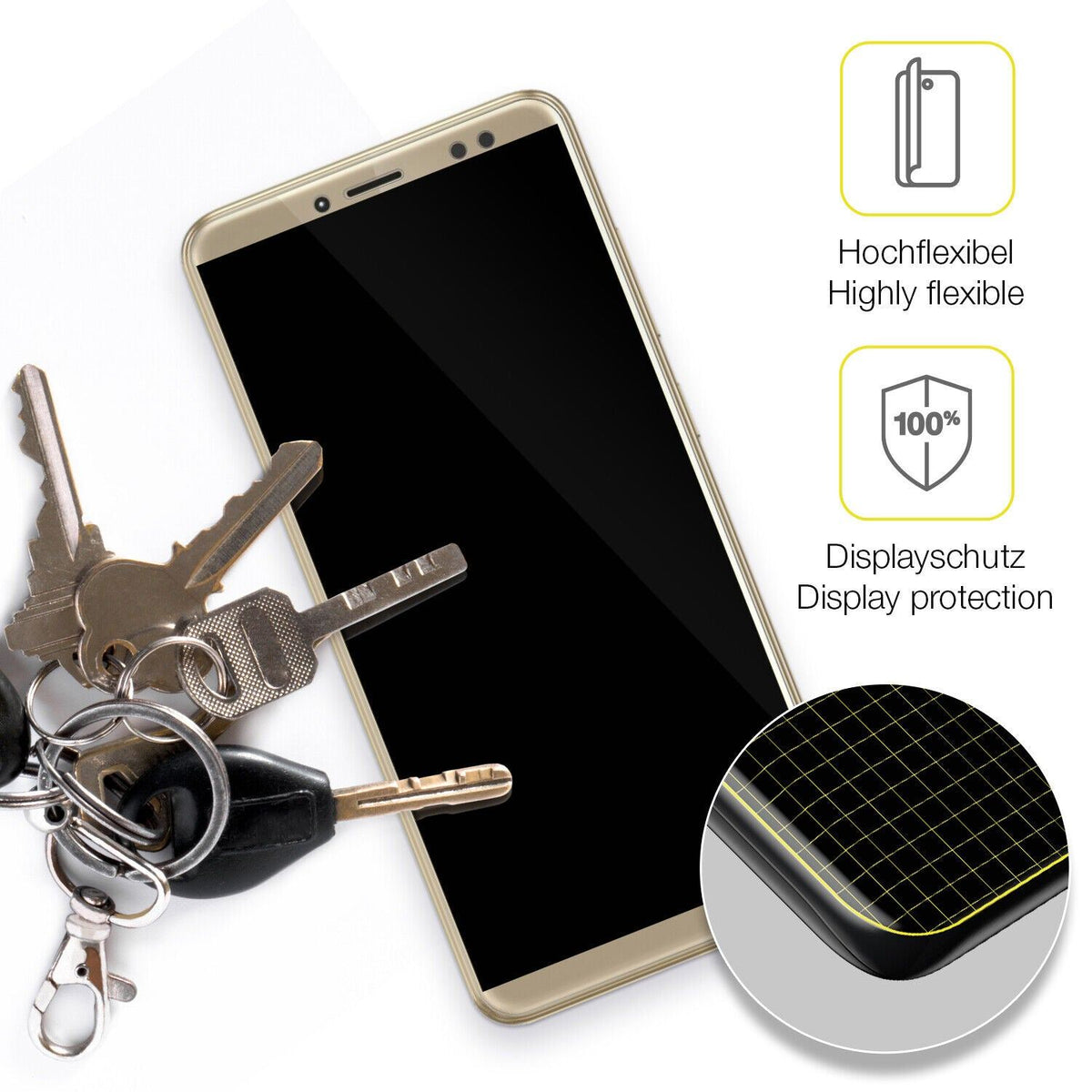 1x 3D Full Cover Schutzfolie für WALTON Primo S6 infinity