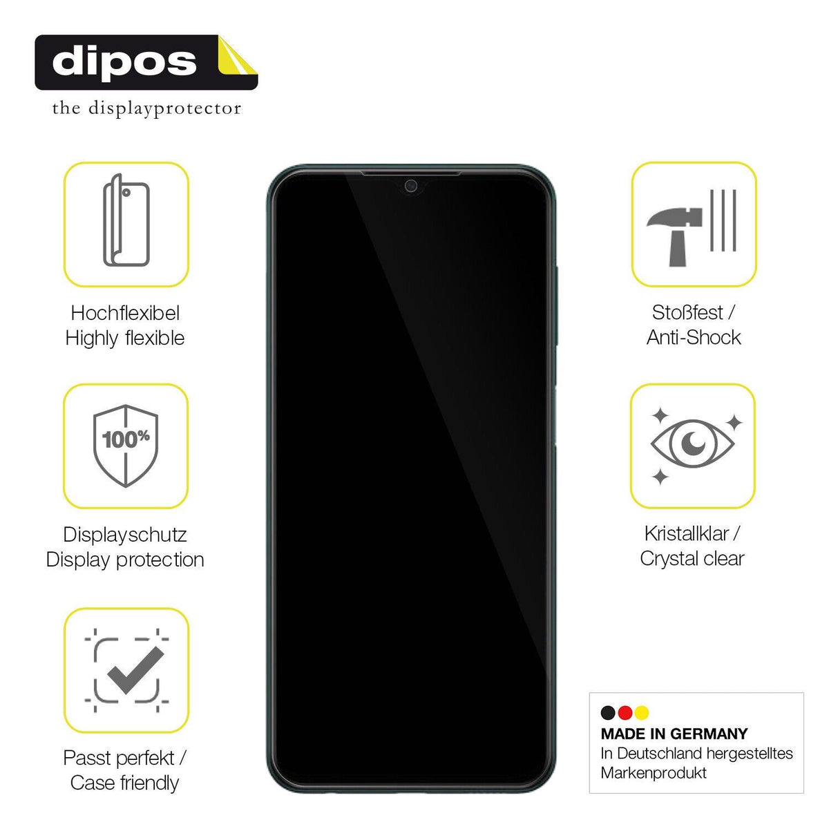 1x 3D Full Cover Schutzfolie für Samsung Galaxy M13 5G