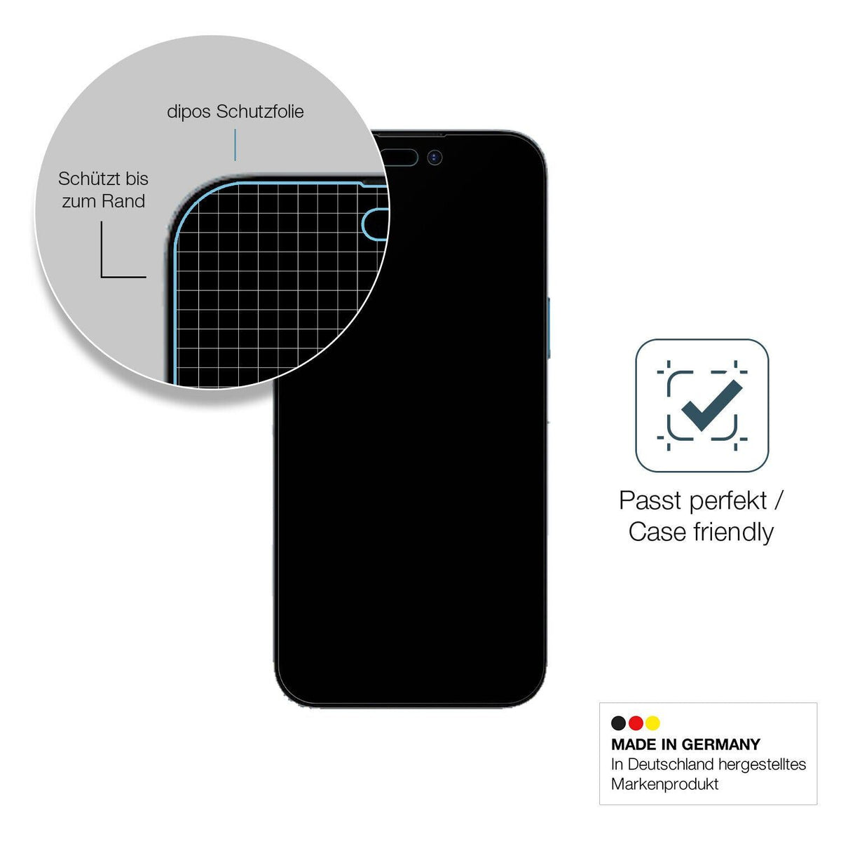 1x 9H Schutzfolie matt für Apple iPhone 14 Pro Max Panzerfolie
