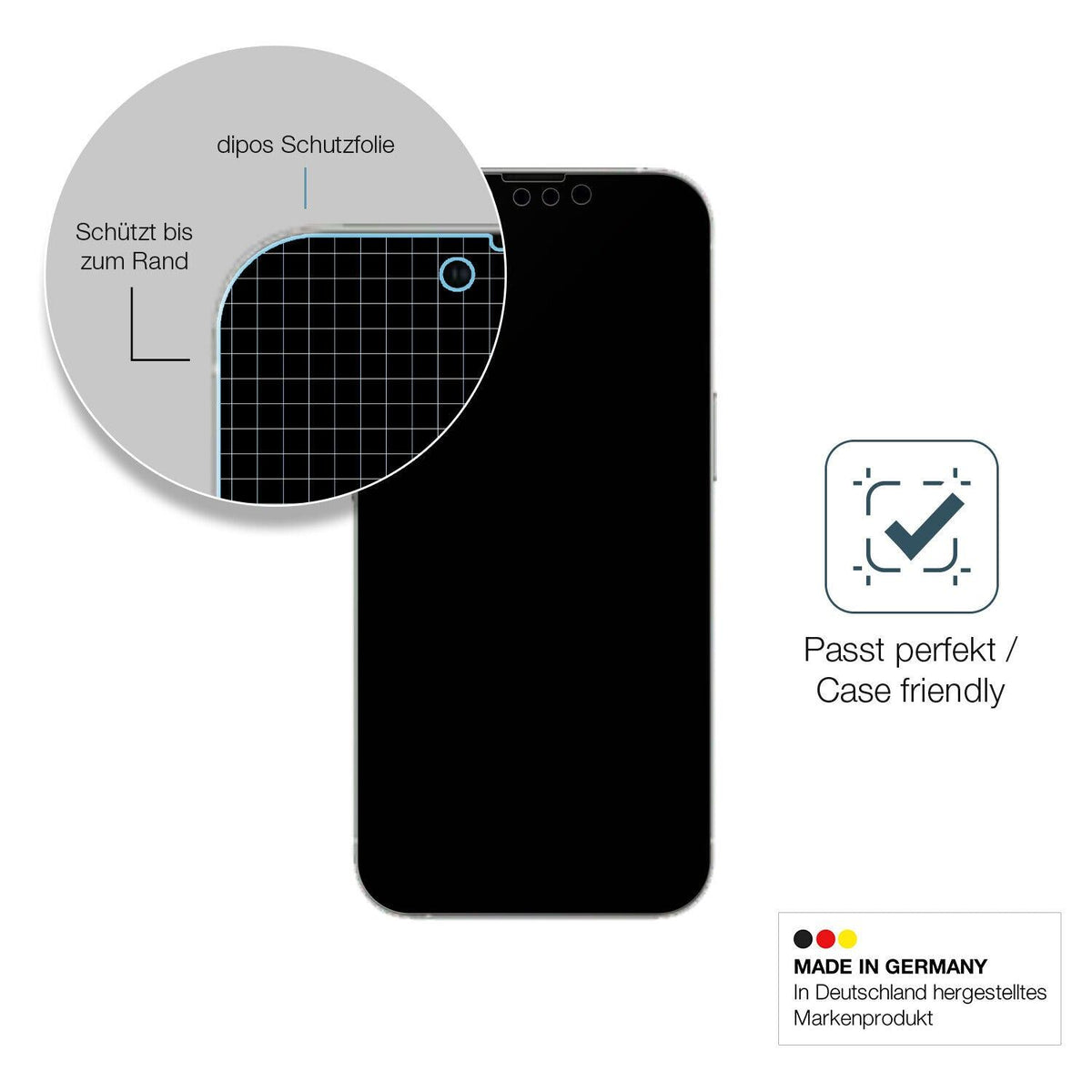 1x 9H Schutzfolie matt für Apple iPhone 14 Panzerfolie