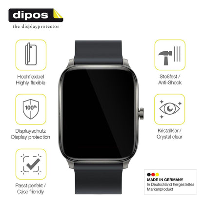 1x 3D Full Cover Schutzfolie für Haylou GST Smartwatch