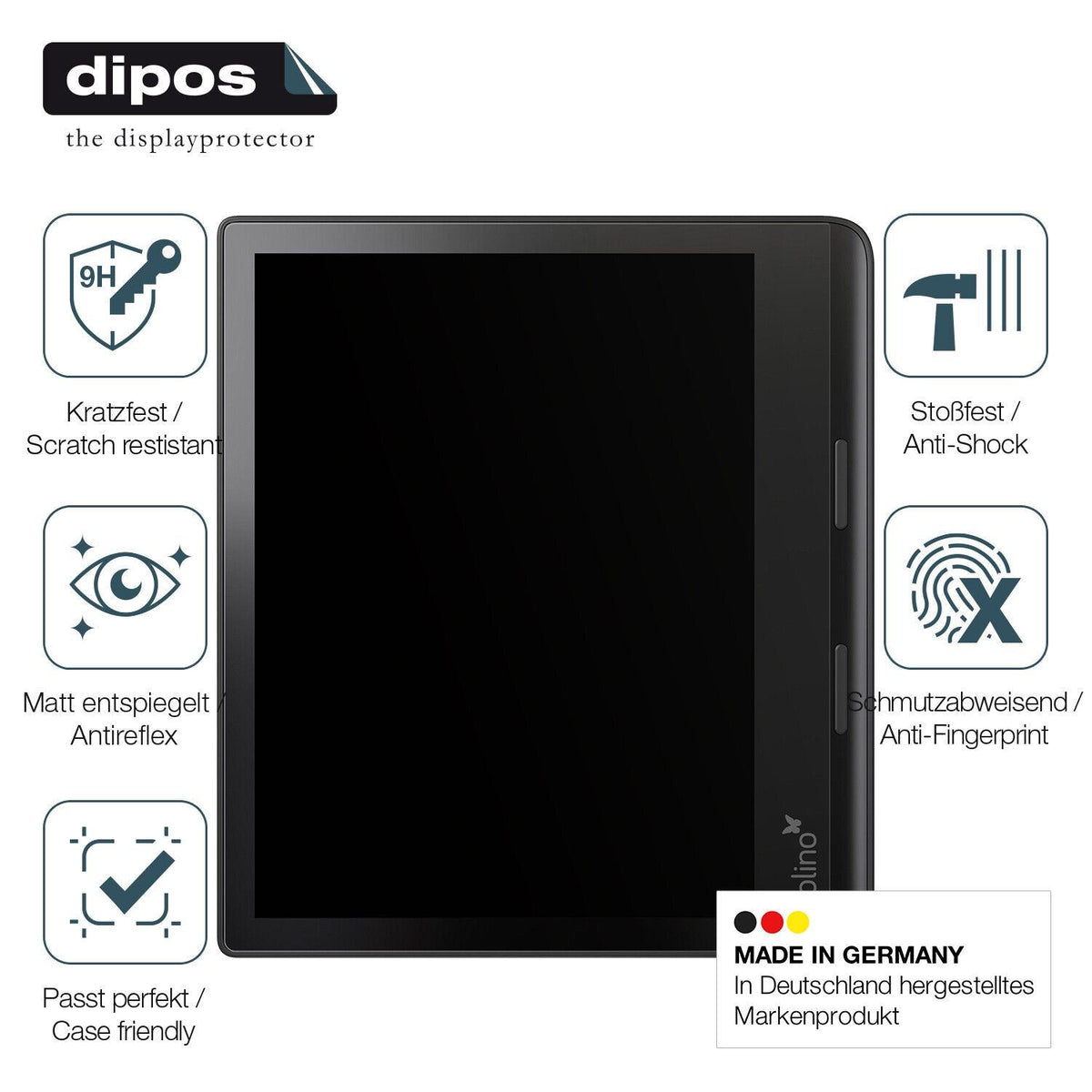 1x 9H Schutzfolie matt für Tolino Epos 3 e-Book Reader Panzerfolie