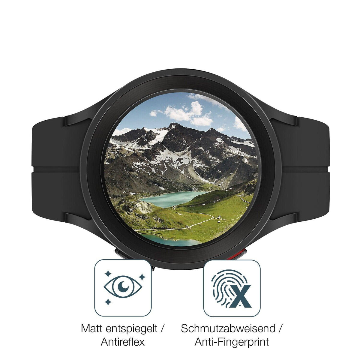 1x 9H Schutzfolie matt für Samsung Galaxy Watch 5 Pro Panzerfolie