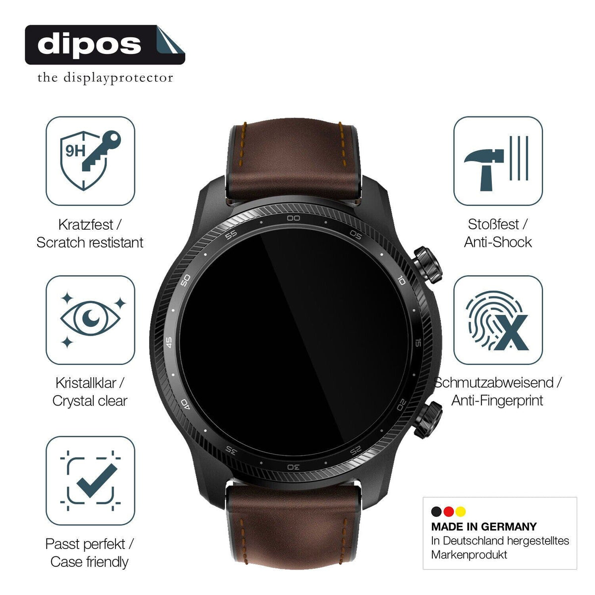 1x 9H Schutzfolie für Ticwatch Pro 3 Ultra Panzerfolie