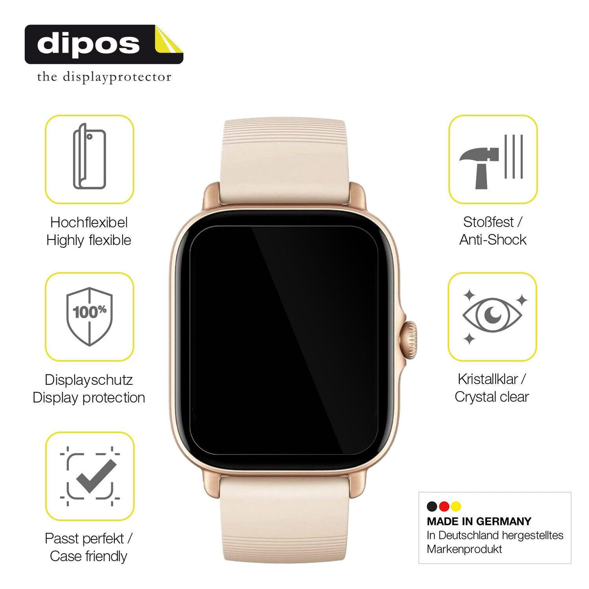 1x 3D Full Cover Schutzfolie für Amazfit GTS 3