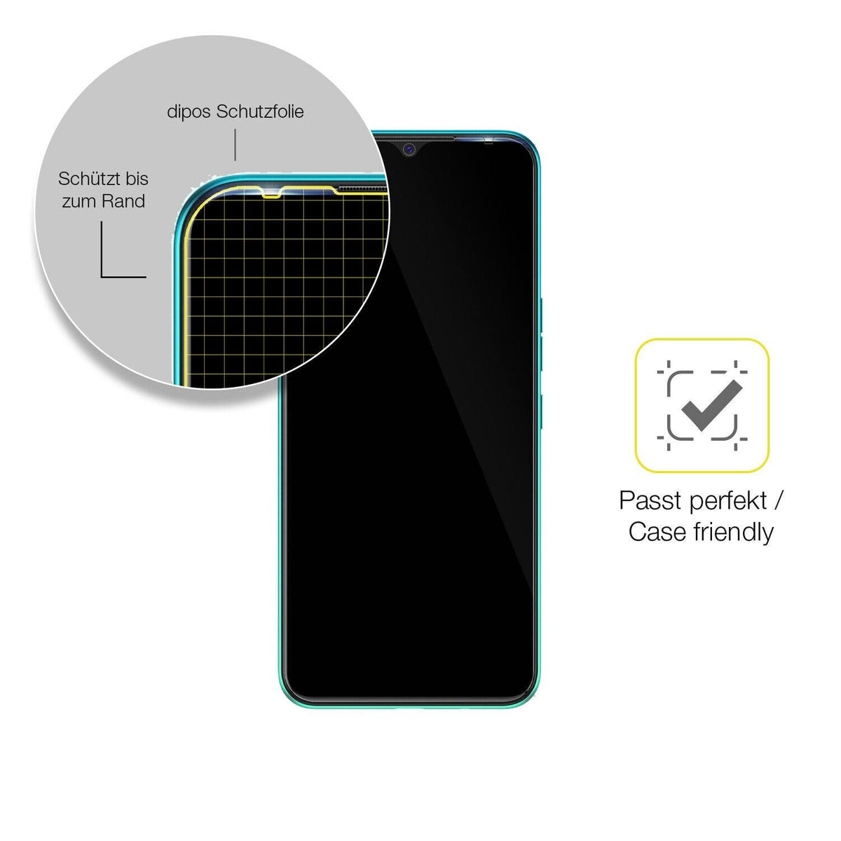 2x 3D Full Cover Schutzfolie für Tecno Spark 7T