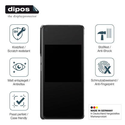 1x 9H Schutzfolie matt für Oppo K10 Pro Panzerfolie