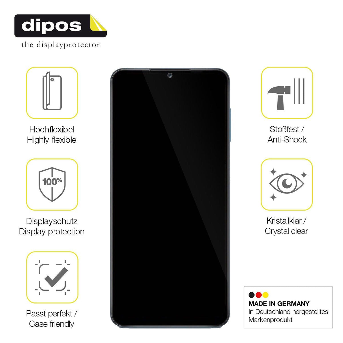 2x 3D Full Cover Schutzfolie für Samsung Galaxy A13 4G