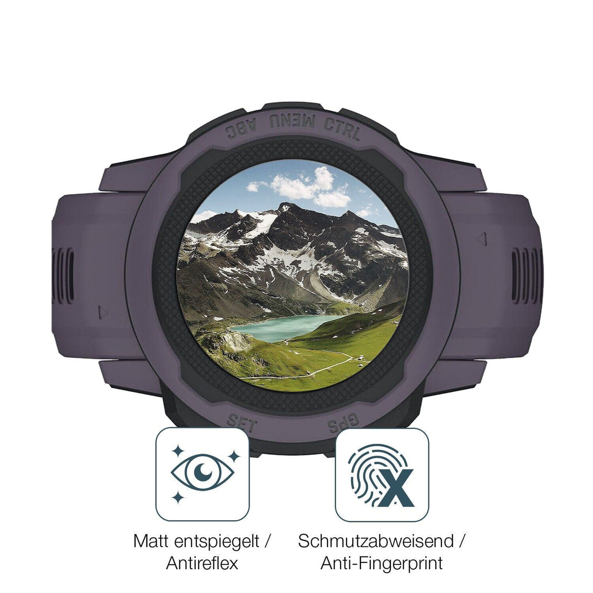 1x 9H Schutzfolie matt für Garmin Instinct 2S (40mm) Panzerfolie