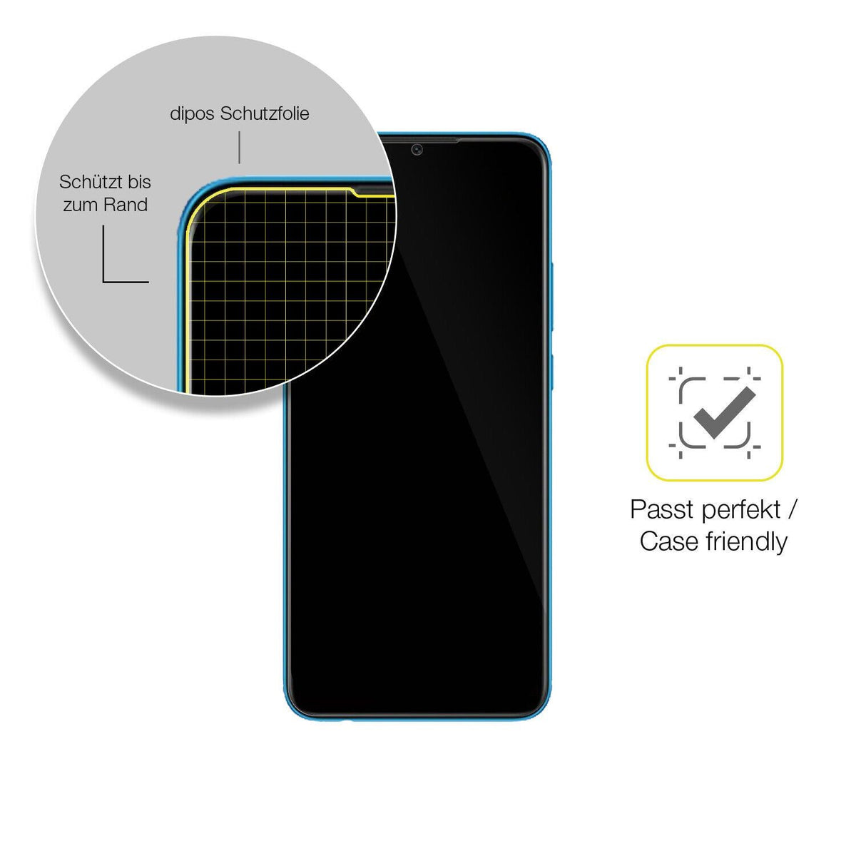 2x 3D Full Cover Schutzfolie für Oppo A16e