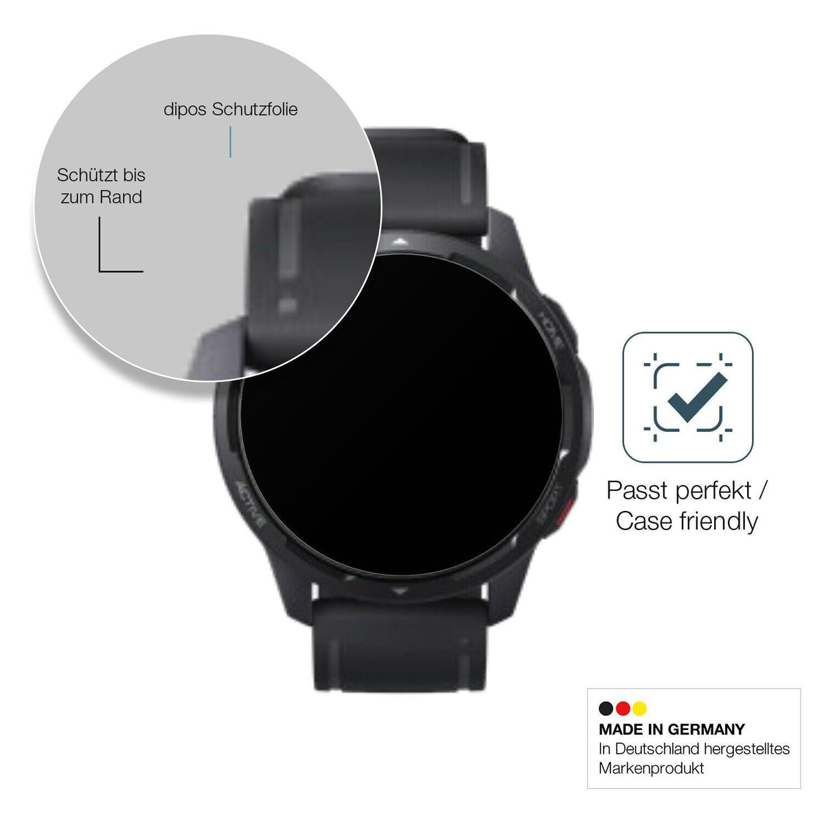 1x 9H Schutzfolie matt für Xiaomi Watch S1 Active Panzerfolie