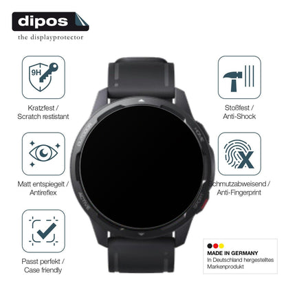 1x 9H Schutzfolie matt für Xiaomi Watch S1 Active Panzerfolie