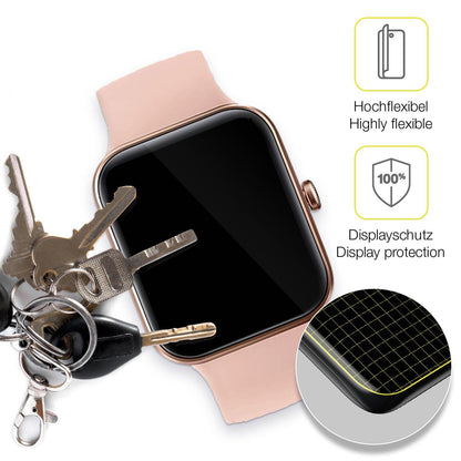2x 3D Full Cover Schutzfolie für AooDen Smartwatch