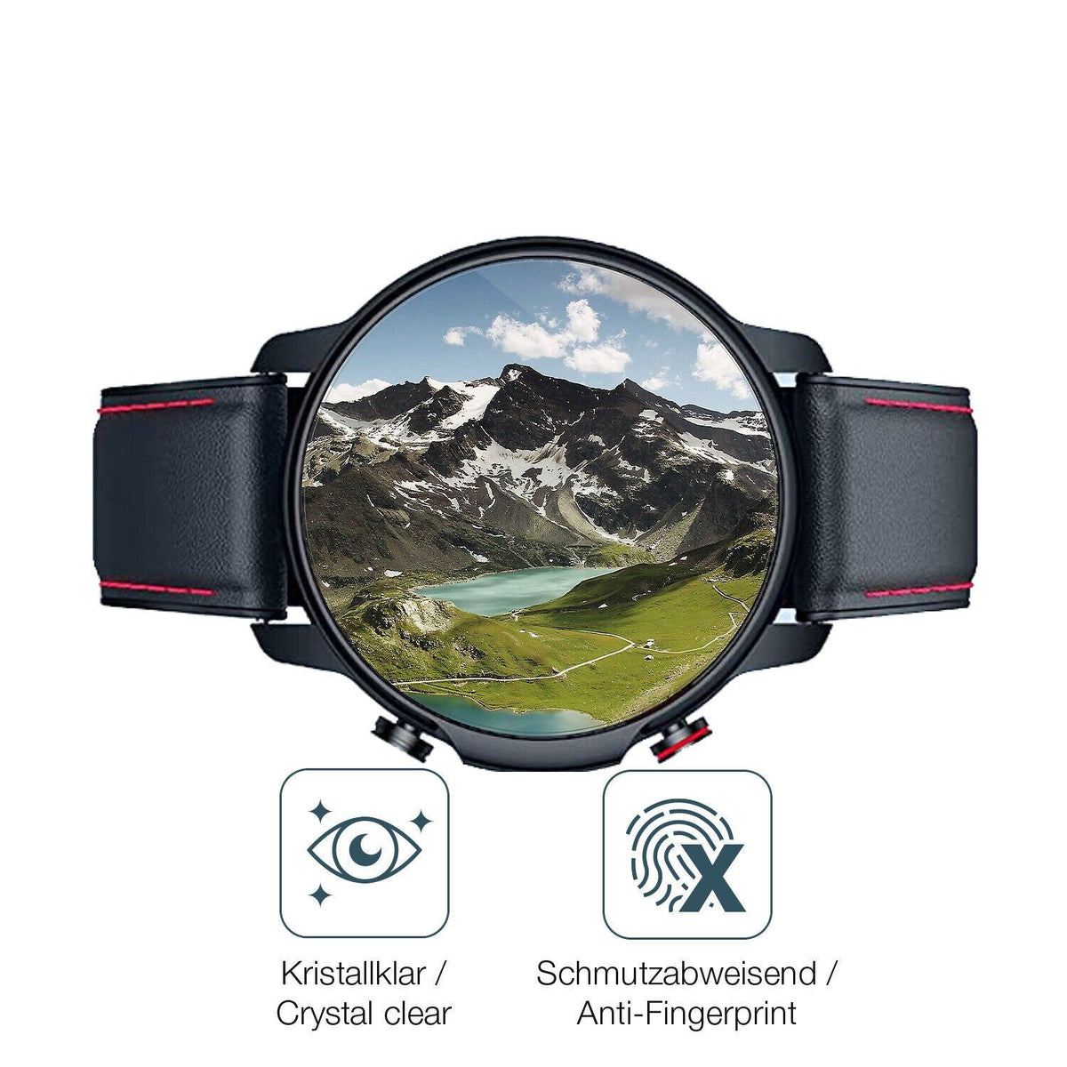 1x 9H Schutzfolie für Motsfit 1,32 Zoll Smartwatch Panzerfolie