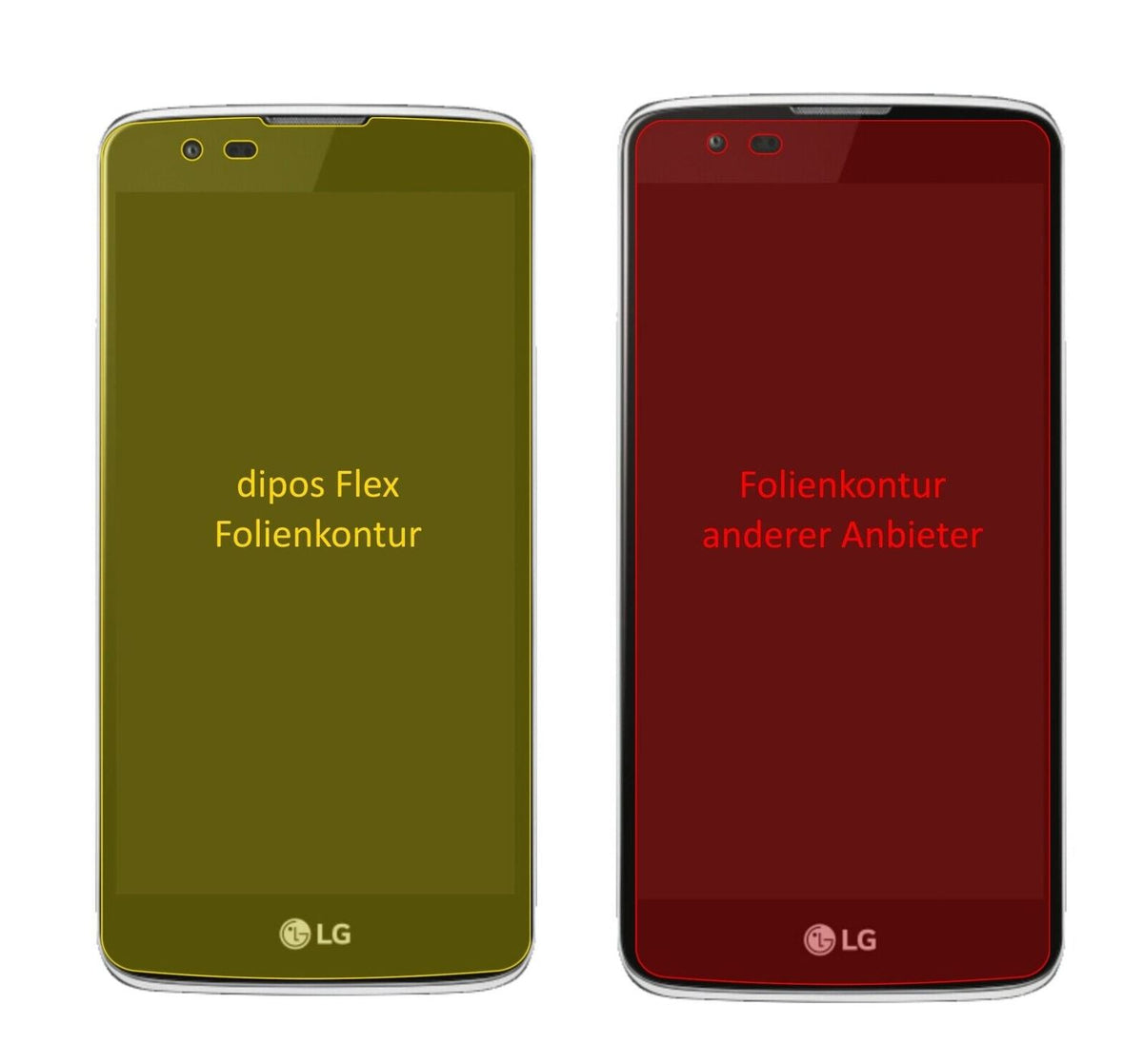2x 3D Full Cover Schutzfolie für LG Phoenix 2