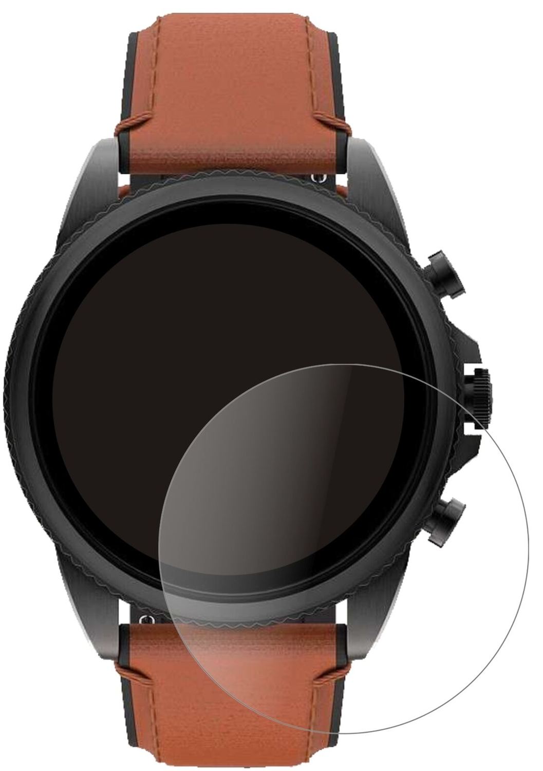 1x 9H Schutzfolie matt für Fossil Gen 6 (44 mm) Smartwatch Panzerfolie