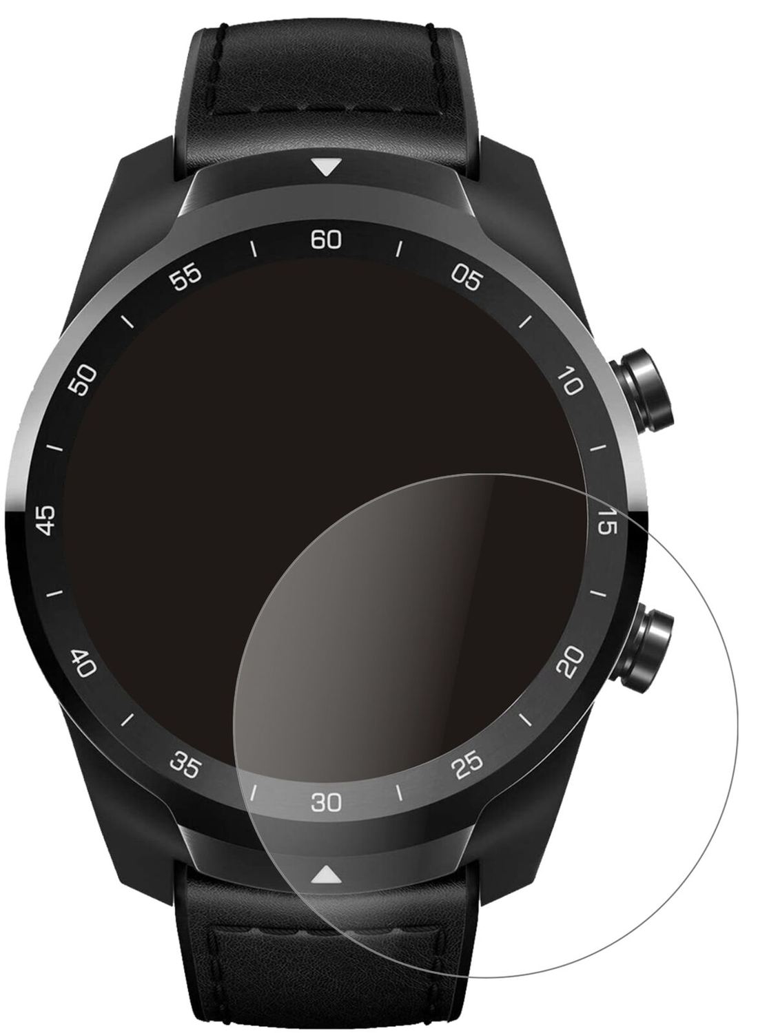 1x 9H Schutzfolie matt für TicWatch Pro S Panzerfolie