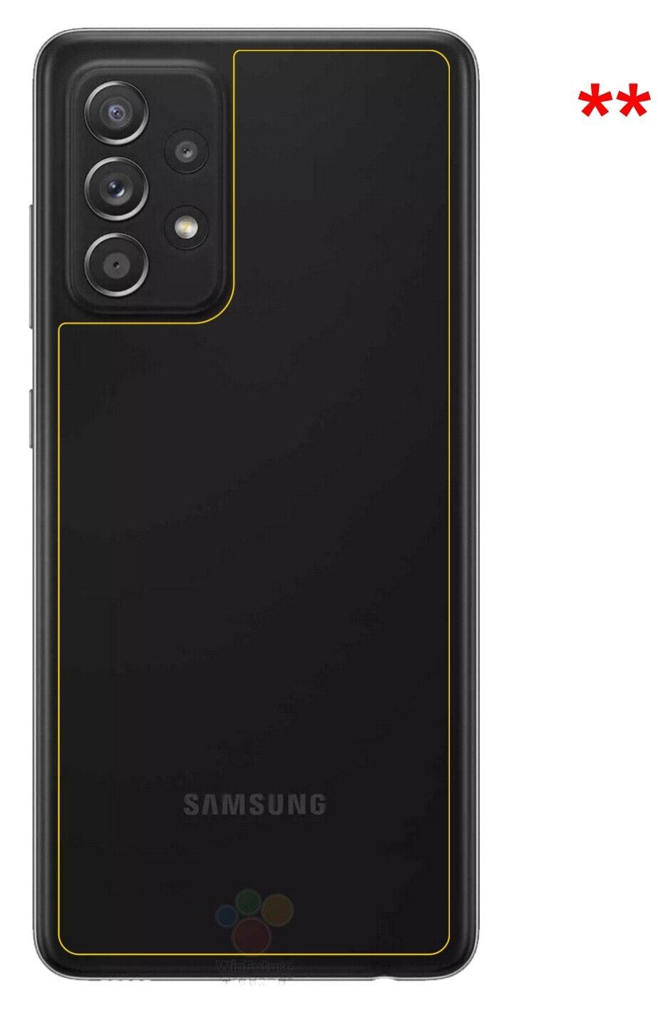 1x 9H Schutzfolie matt für Samsung Galaxy A52s 5G Rückseite Panzerfolie