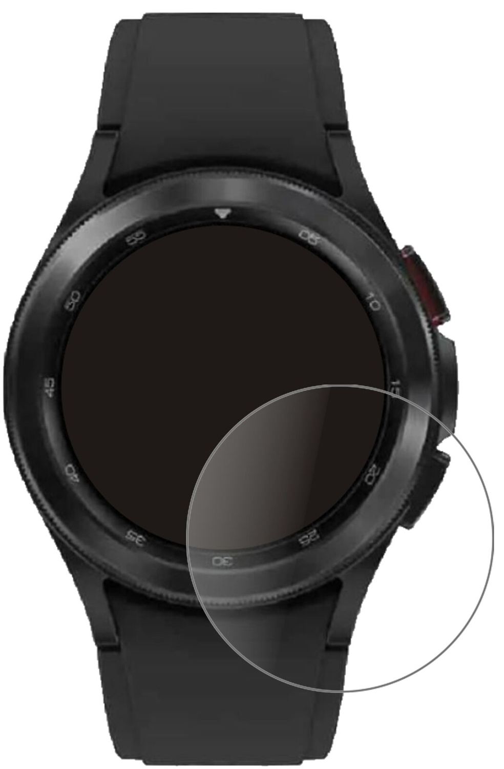 1x 9H Schutzfolie matt für Samsung Galaxy Watch 4 (44 mm) Panzerfolie