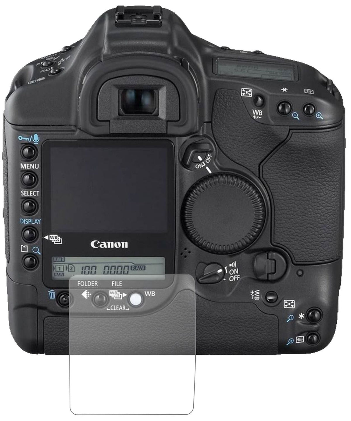 1x 9H Schutzfolie matt für Canon Eos 1DS Mark II Panzerfolie