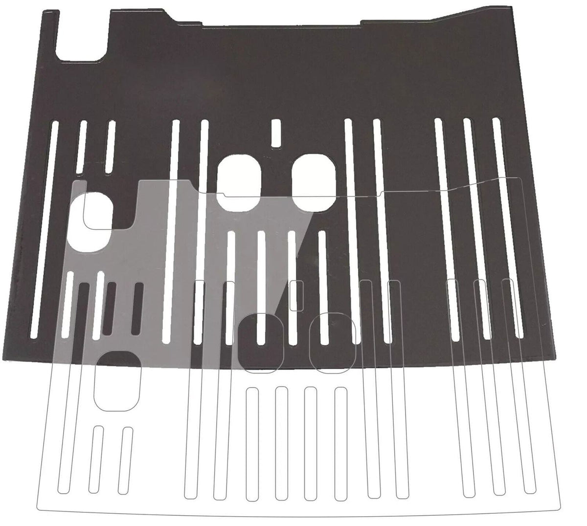 1x 9H Schutzfolie für De Longhi Dinamica Plus ECAM 370.85 SB Tropfblech Panzerfolie