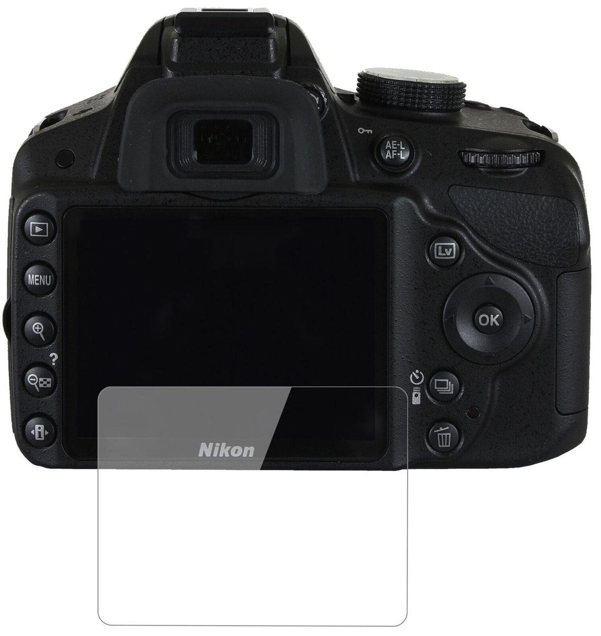 1x 9H Schutzfolie für Nikon D3200 Panzerfolie