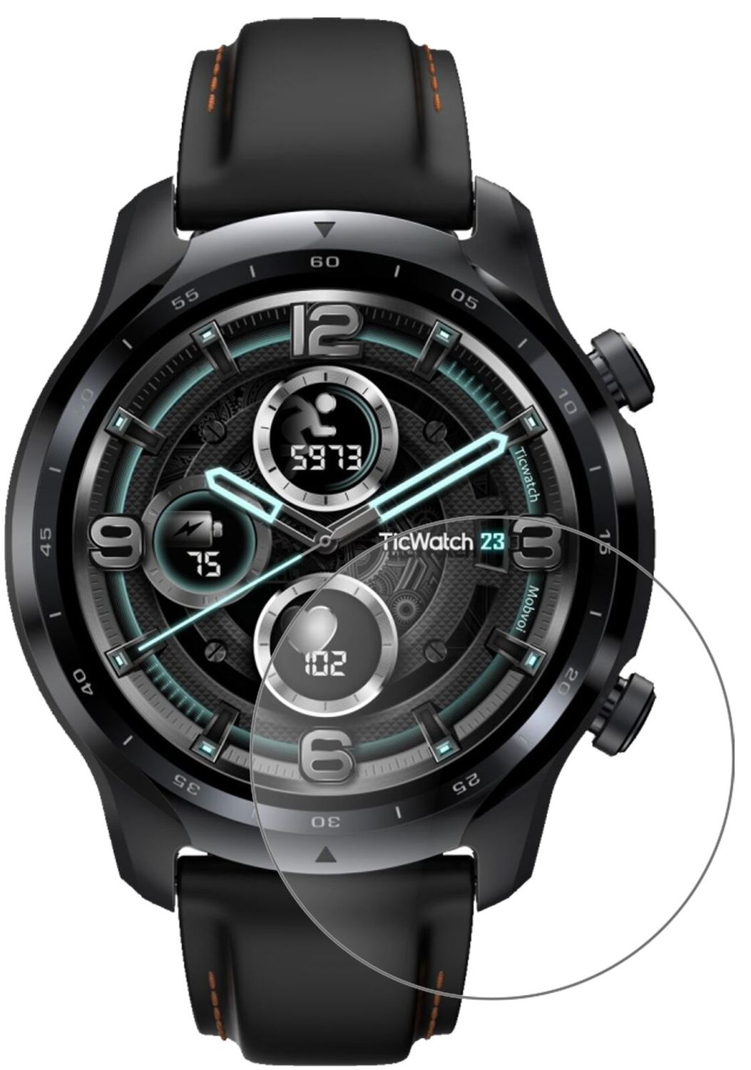 1x 9H Schutzfolie matt für Mobvoi TicWatch Pro 3 (47mm) Panzerfolie
