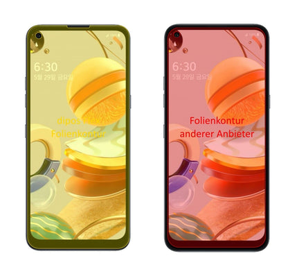 2x 3D Full Cover Schutzfolie für LG Q61