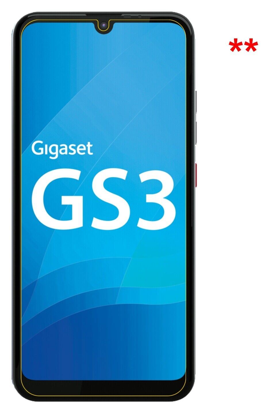 1x 9H Schutzfolie für Gigaset GS3 Panzerfolie
