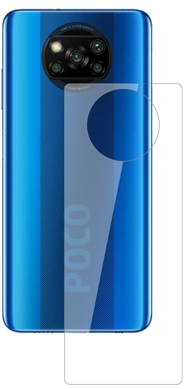 1x 9H Schutzfolie für Poco X3 NFC Rückseite Panzerfolie
