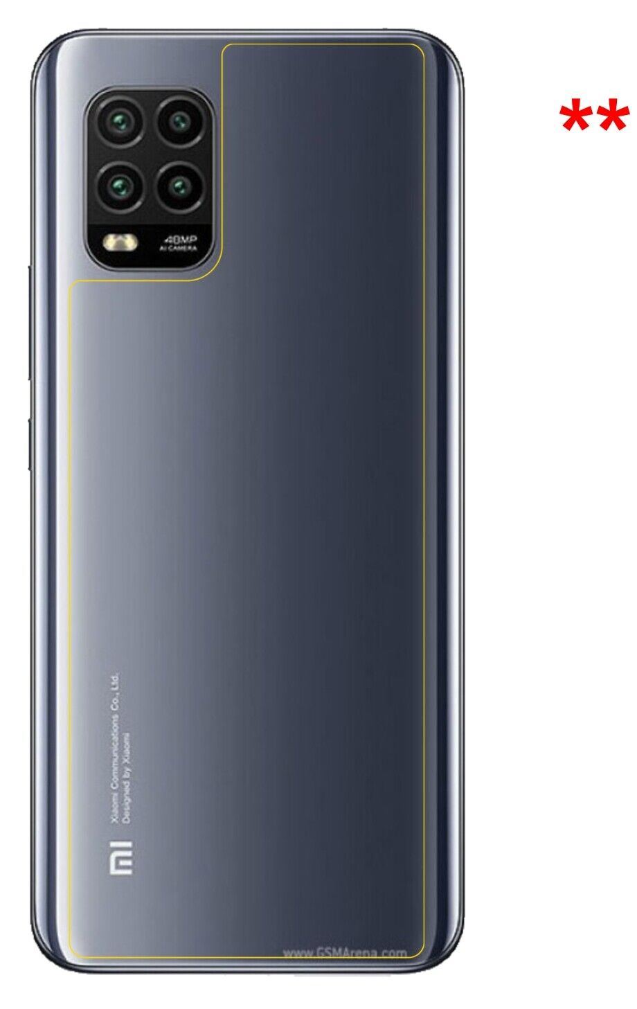 1x 9H Schutzfolie matt für Xiaomi Mi 10 Lite 5G Rückseite Panzerfolie