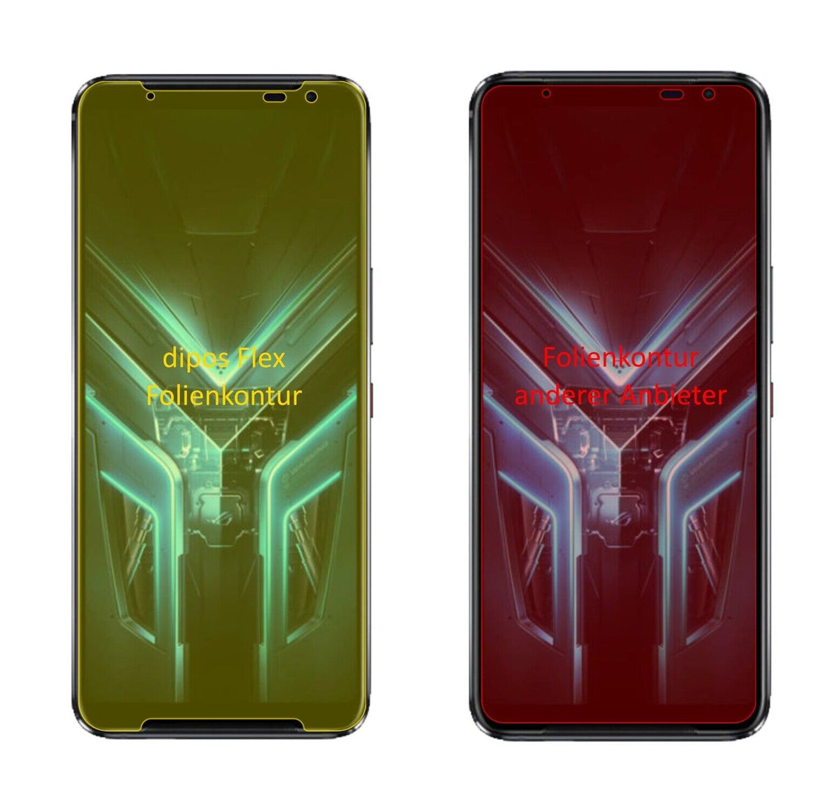 2x 3D Full Cover Schutzfolie für Asus ROG Phone 3