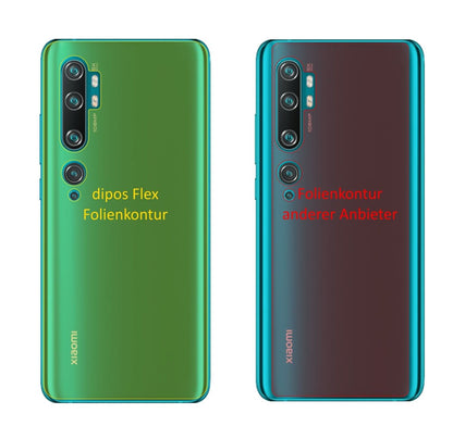 2x 3D Full Cover Schutzfolie für Xiaomi Mi Note 10 Lite Rückseite