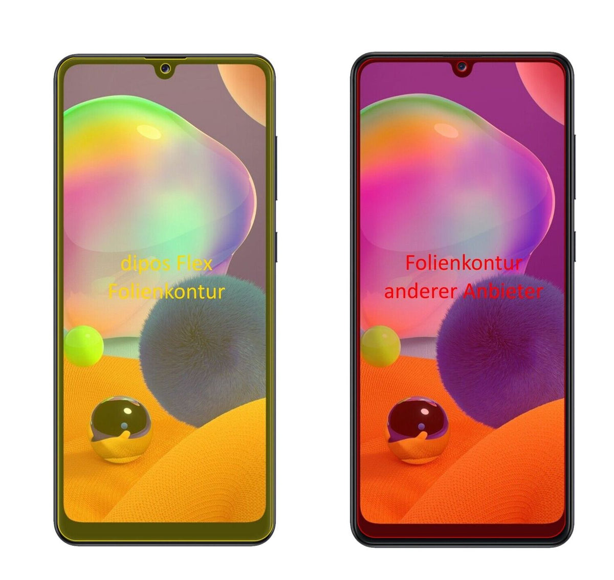 2x 3D Full Cover Schutzfolie für Samsung Galaxy A31