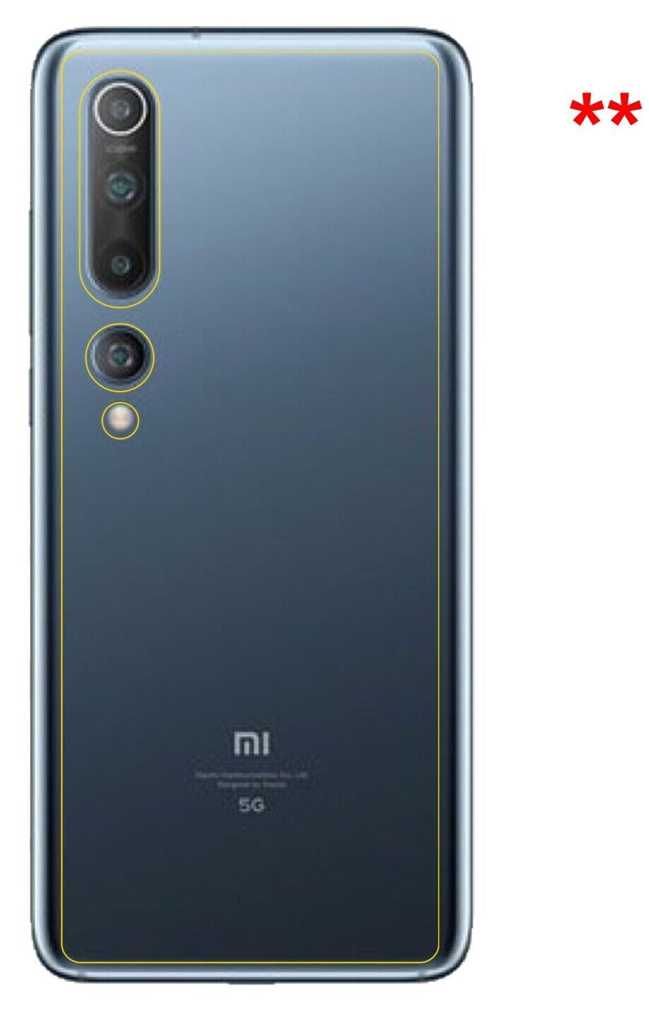 1x 9H Schutzfolie für Xiaomi Mi 10 Rückseite Panzerfolie