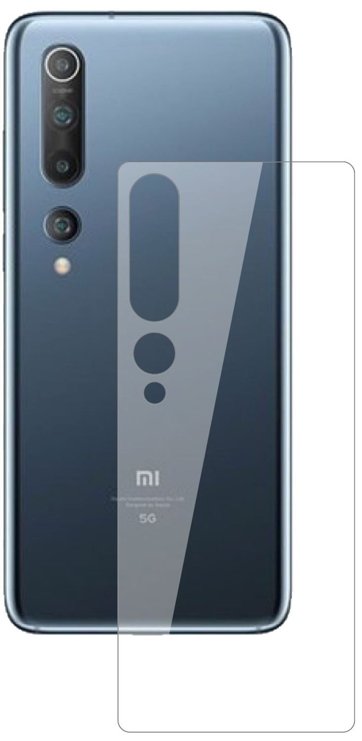 1x 9H Schutzfolie für Xiaomi Mi 10 Rückseite Panzerfolie