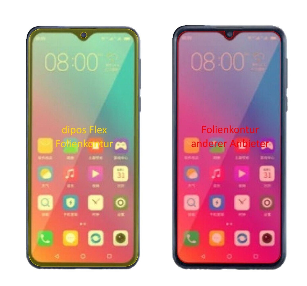 2x 3D Full Cover Schutzfolie für Gionee Steel 5