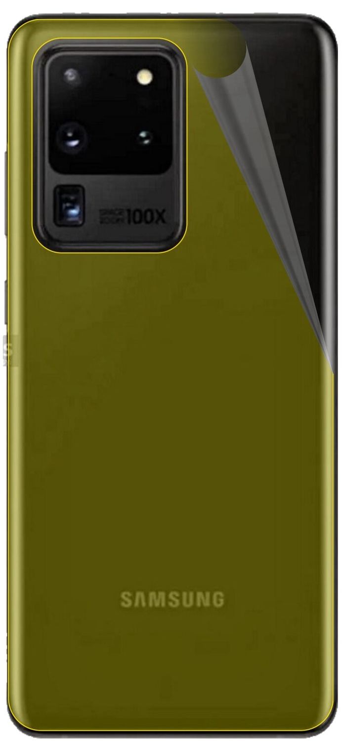 2x 3D Full Cover Schutzfolie für Samsung Galaxy S20 Ultra 5G Rückseite