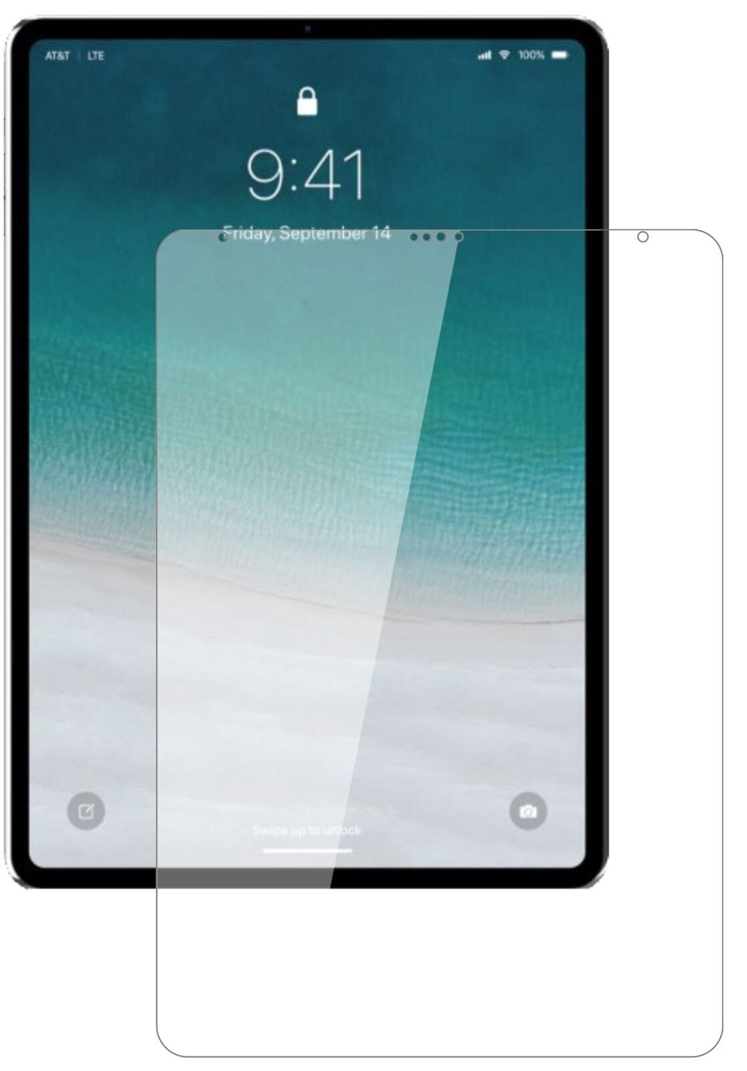 1x 9H Schutzfolie für Apple iPad Pro 12.9 Zoll LTE (2020) Panzerfolie