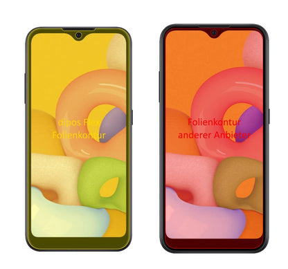 2x 3D Full Cover Schutzfolie für Samsung Galaxy A01