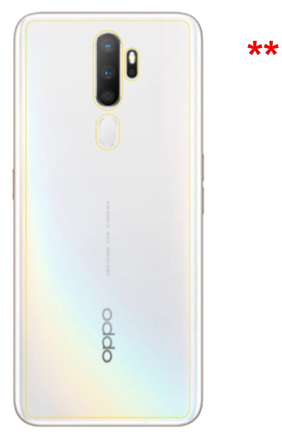 1x 9H Schutzfolie matt für Oppo A11 Rückseite Panzerfolie