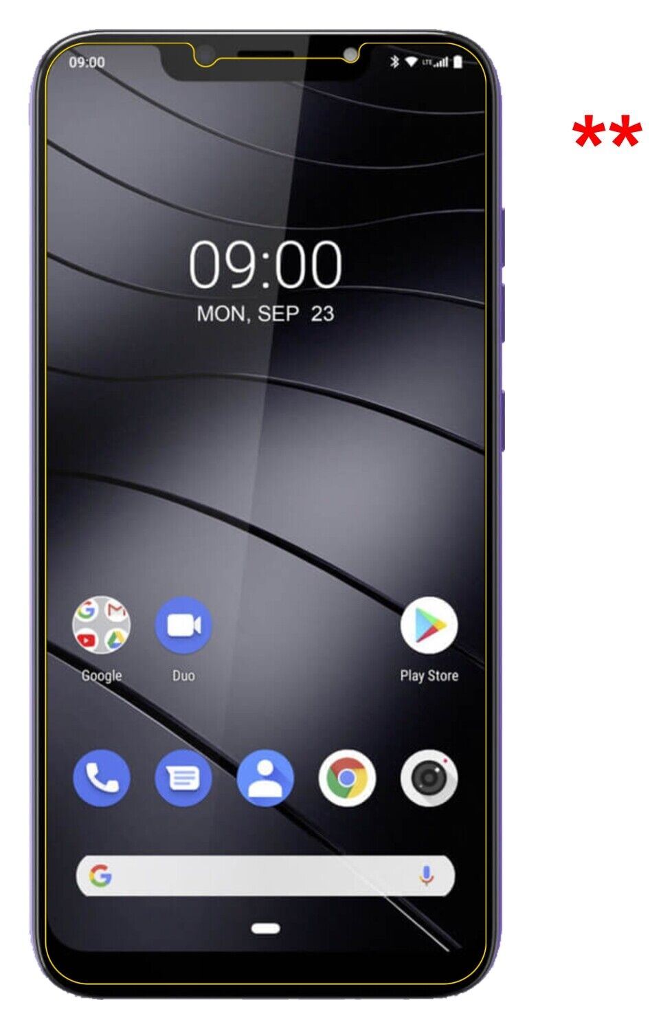 1x 9H Schutzfolie matt für Gigaset GS195 Pummelphone Panzerfolie