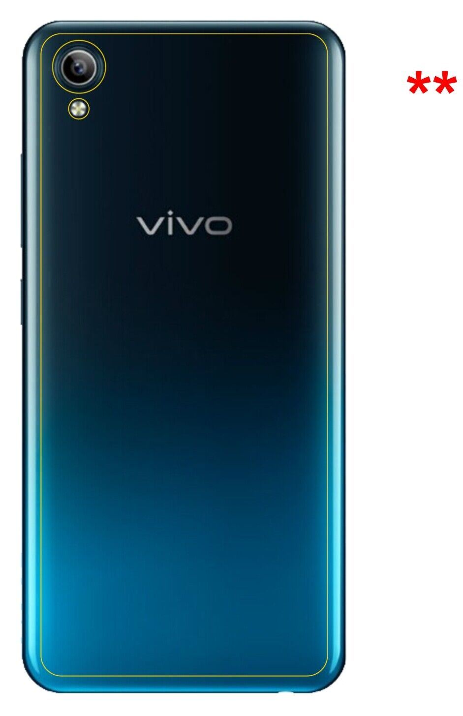 1x 9H Schutzfolie matt für Vivo Y91C (2020) Rückseite Panzerfolie